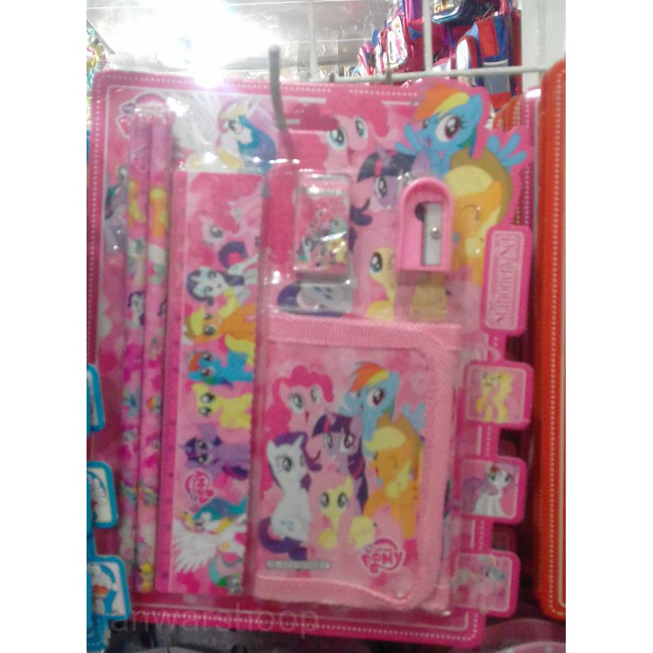 

perlengkapan alat tulis sekolah dan dompet my little pony sry77