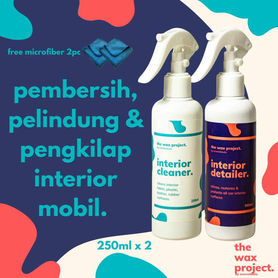 Paket Perawatan Interior Mobil Pembersih Pengkilap Pelindung Interior Perawatan Jok Kulit Kain - The