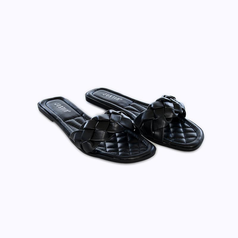 New Arrival Justin Sandal Teplek Wanita JH 49 Hitam Kekinian