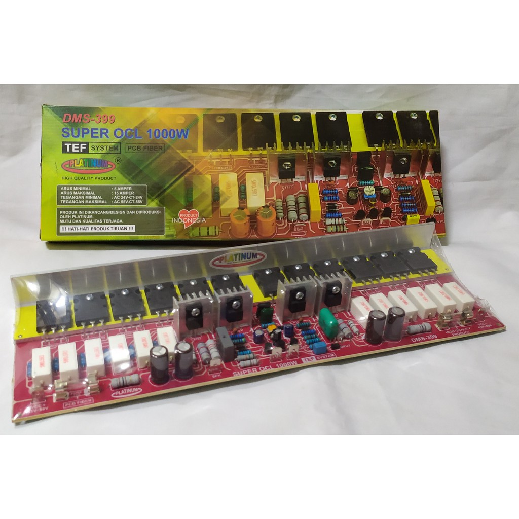 Kit Power Amplifier Platinum DMS-399 Plus TR Asli Power Mono Super OCL 1000watt TEF System DMS-399TR