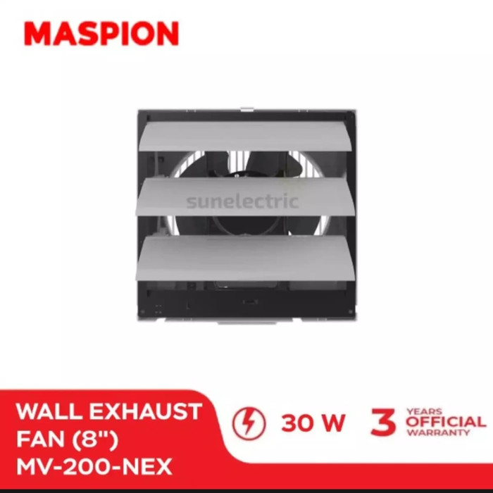 Exhaust Fan Maspion MV 200 NEX (8) Wall Dinding / MASPION 200 NEX