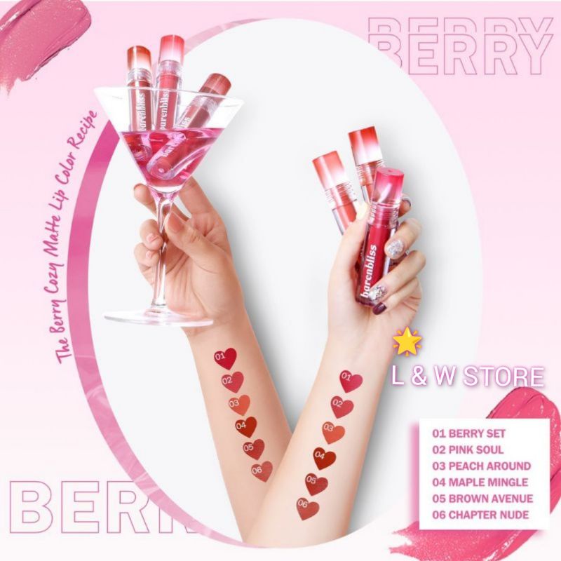 BNB Barenbliss Berry Makes Comfort Lip Cream Korea Liquid Lipstik [24H Moisturizing]