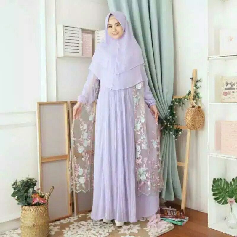 Gamis ceruty syar'i Marwah
