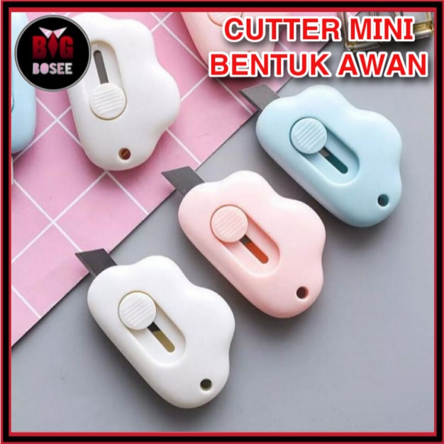 BB7 - Cutter Mini Bentuk Awan Pisau Kecil Pemotong Mini Portable