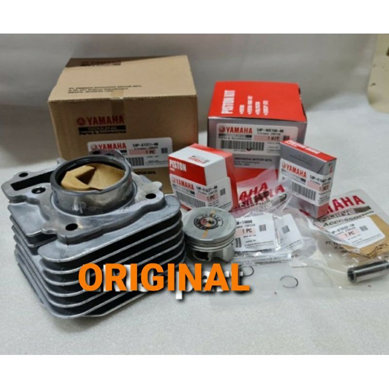 BLOK SEHER SET PISTON KIT MIO J SOUL GT FINO FI XRIDE MIO GT ASLI ORI YAMAHA 54P E1311 00 &amp; 54P WE160 00