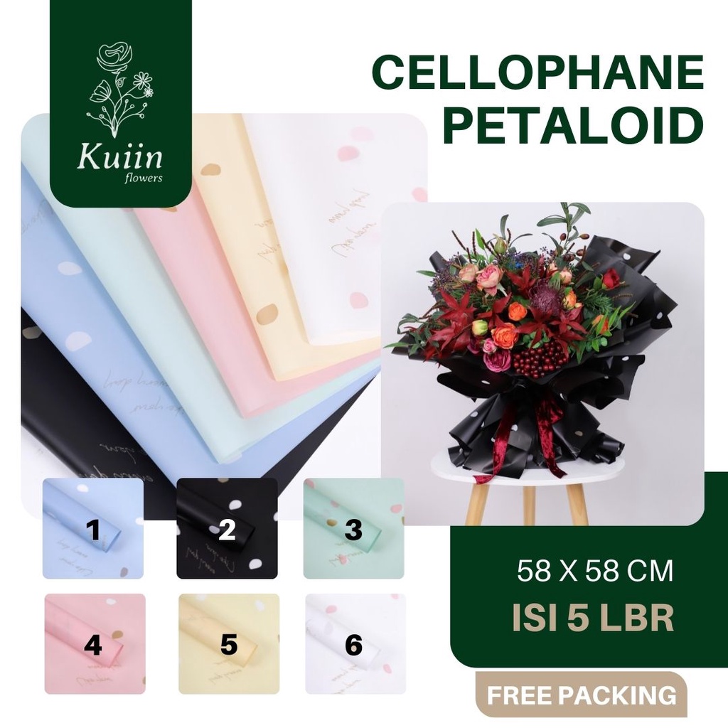 

CELLOPHANE PETALOID [5 LEMBAR] | Flower Wrapping Paper | Kertas Bungkus Bunga | Kertas Buket Bouquet | Korean Florist