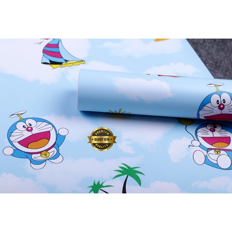 TERMURAH WALLPAPER  DINDING  STICKER 10M DORAEMON  HOLIDAY 