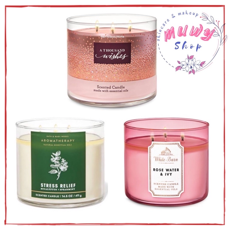 BBW Scented Candle 3 wicks Lilin Wangi Aromatherapy Bath &amp; Body Works