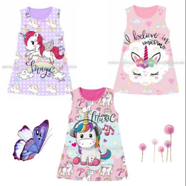  Baju  Tidur Gambar Unicorn BAJUKU