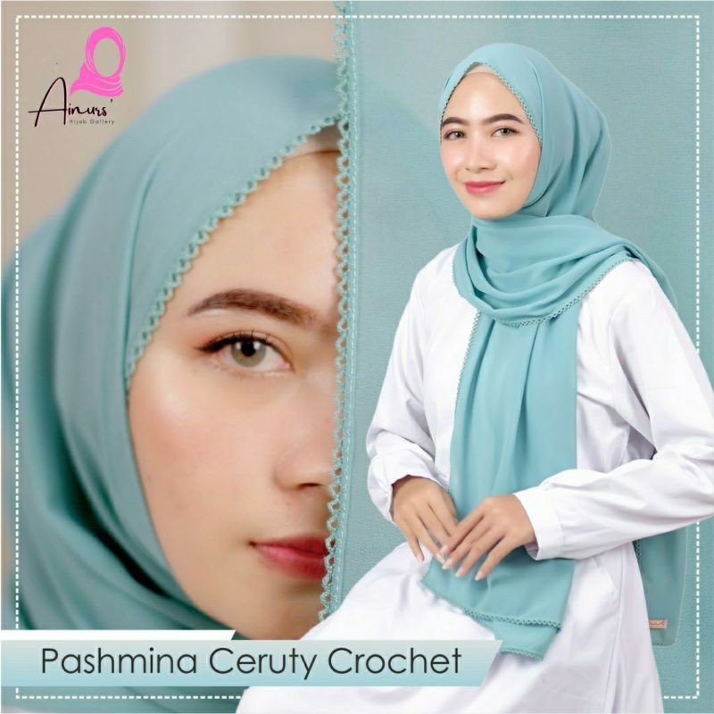 HIJAB PASHMINA CROCHET/PASHMINA CROCHET CERUTY/PASHMINA PICOT
