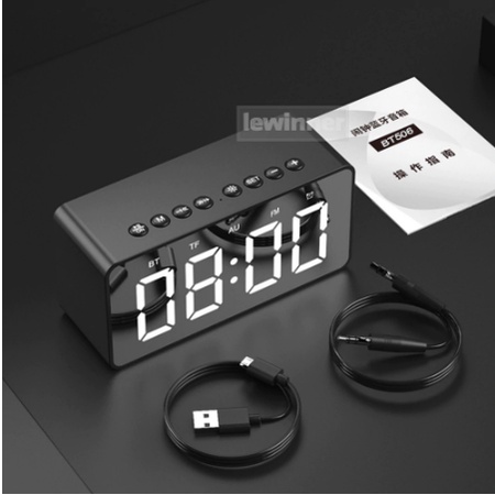 AEC Lewinner Jam Alarm with Bluetooth Speaker TF AUX FM Radio - BT506F