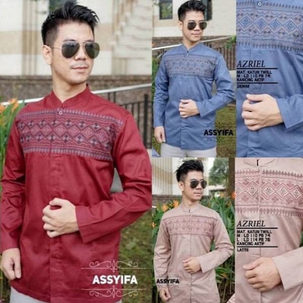 BAJU KOKO AZRIEL KUALITAS PREMIUM (PROMO RAMADHAN UNTUK LEBARAN)