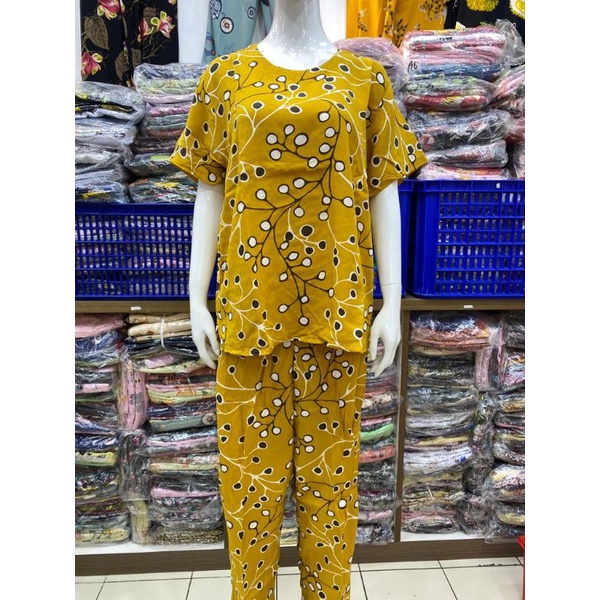 SETELAN BAJU TIDUR WANITA KATUN RAYON/PIYAMA MURAH ADEM JUMBO S