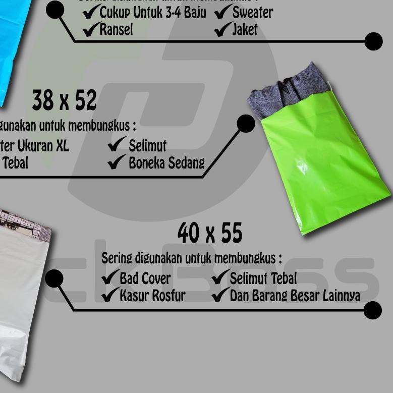 

✈ POLYMAILER PACKBOSS 38X52 ISI ±100 *KUALITAS TEBAL, HARGA PABRIK * ♜