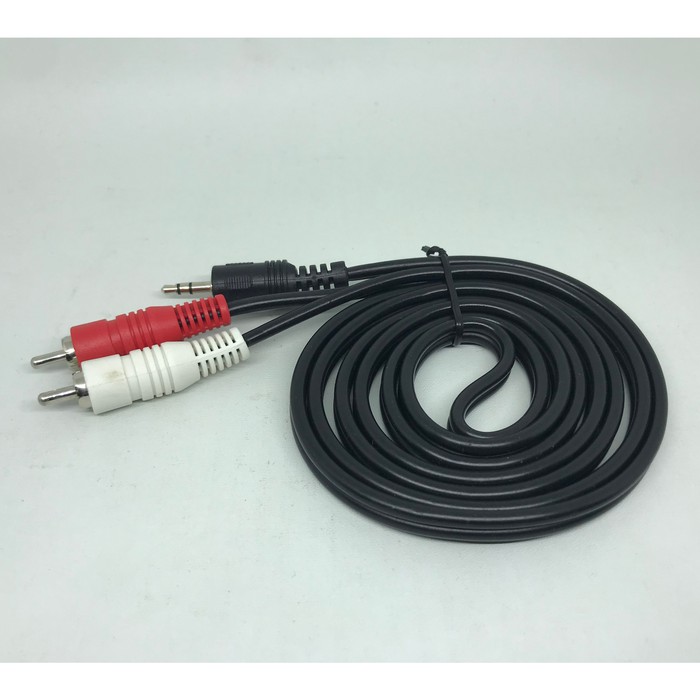 Kabel Mini Stereo to 2 RCA 1.5M / Kabel 1 ke 2 panjang 1,5 Meter