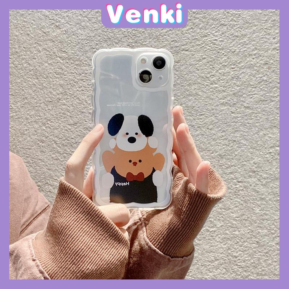 iPhone Case Silicone Soft Case Clear Case Wave Non-Slip Shockproof Camera Cover Protection Puppy Cute Compatible For iPhone 13 Pro Max iPhone 12 Pro Max iPhone 11 iPhone7 Plus