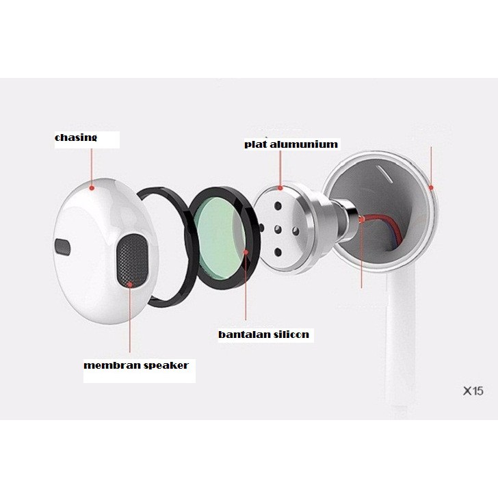 Earphone SENDEM X15 Headphones With Microphone 3.5mm heavy Bass Sporty