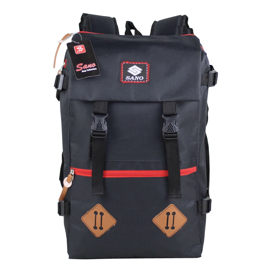 Ransel Kuliah Backpack Keren Tas Pria Tas Hitam Distro Sano Bagus Ransel Cowok