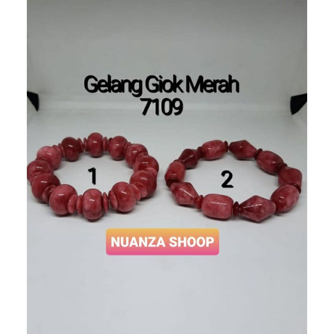 GELANG BATU GIOK MERAH