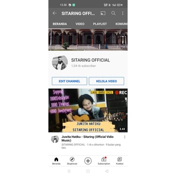 DI JUAL AKUN YOUTUBE PRIBADI 1000 SUBSCRIBE