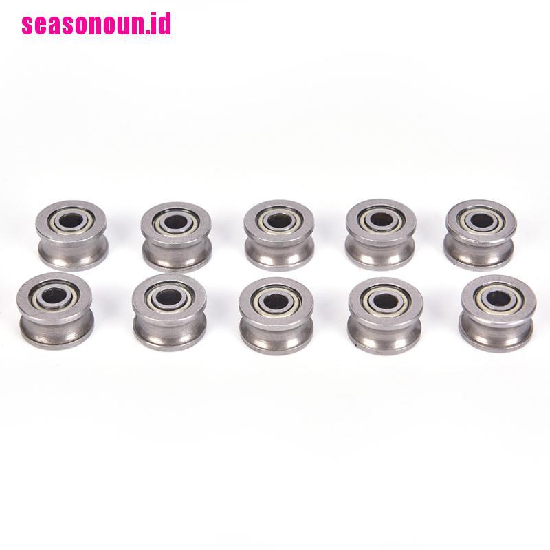 10 Pcs U624ZZ U groove ball bearing pulley Untuk Rel track