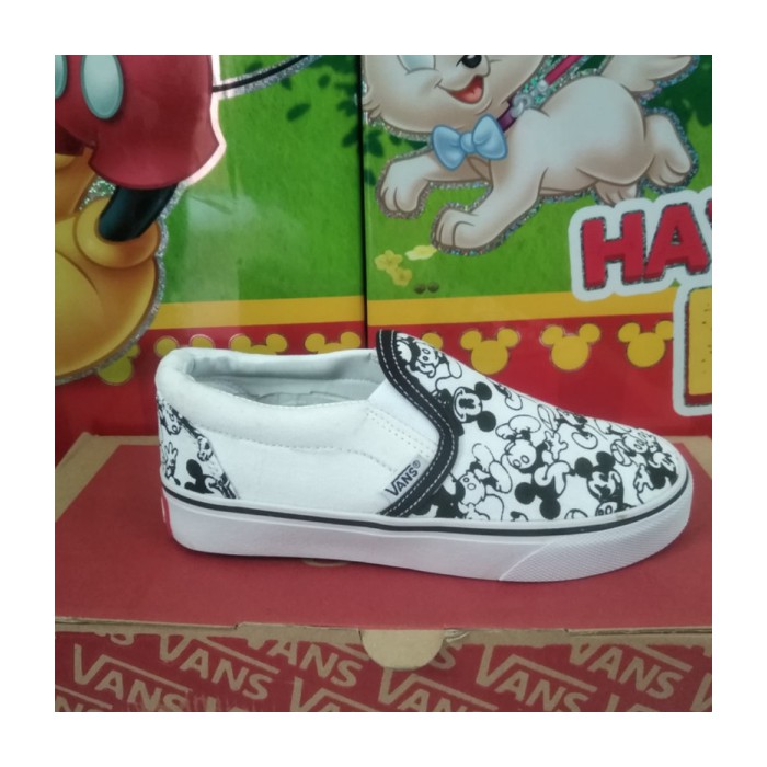 Dijual sepatu vans anak slip on Mickey mouse - 27 Berkualitas