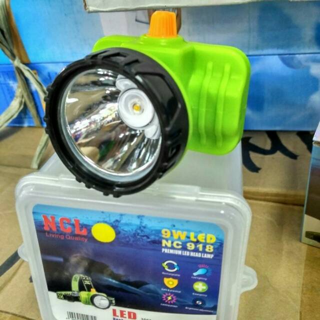 SENTER KEPALA SELAM TOMBOL PUTAR NCL 9 WATT