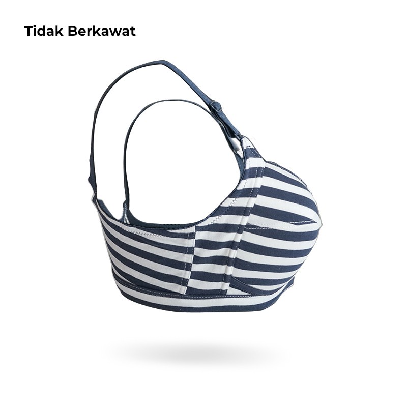 MOOIMOM BASIC STRIPE FRONT BUCKLE MATERNITY &amp; NURSING BRA