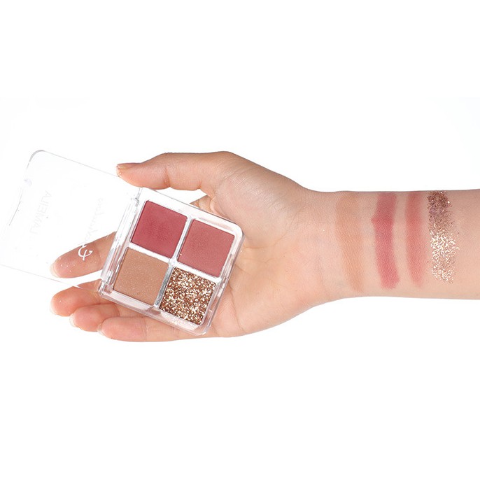 LAMEILA Eyeshadow Palet 4 Warna Matte Pearlescent Anti Air Tahan Lama Untuk Makeup