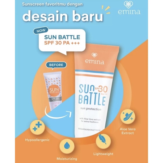 Emina Sun Protection SPF 30 dan PA+++// beauty BB cream//city chic CC cake//cheeklit cream blush