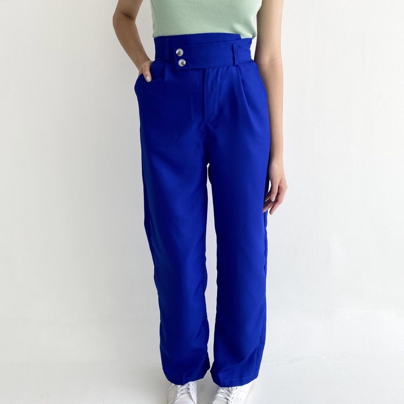 KUMA PANTS - POSHA Celana Panjang Highwaist Trousers Korean Basic Long Highwaisted Pants