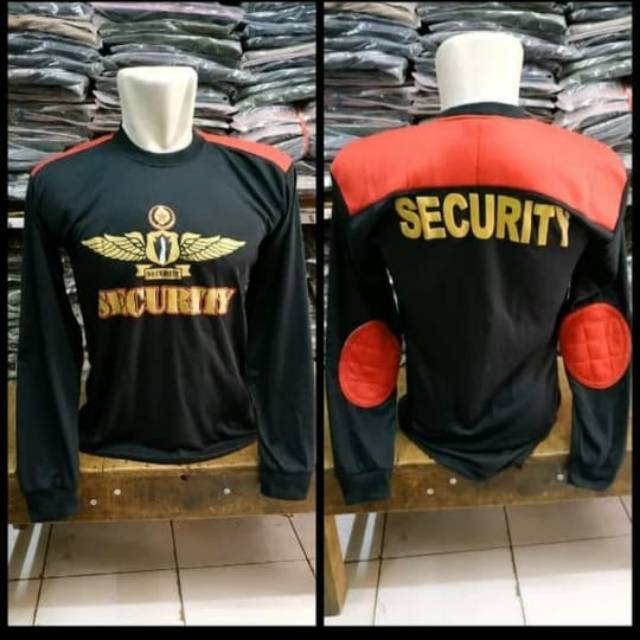 Baju/Kaos Busa Tangan panjang SECURITY-Kaos Deker Security