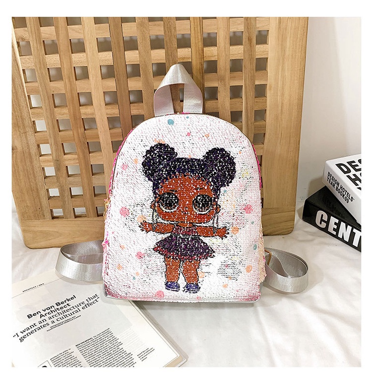 Glorykidz BA1941 Tas Anak Ransel Backpack Sequin 2 Gambar Import