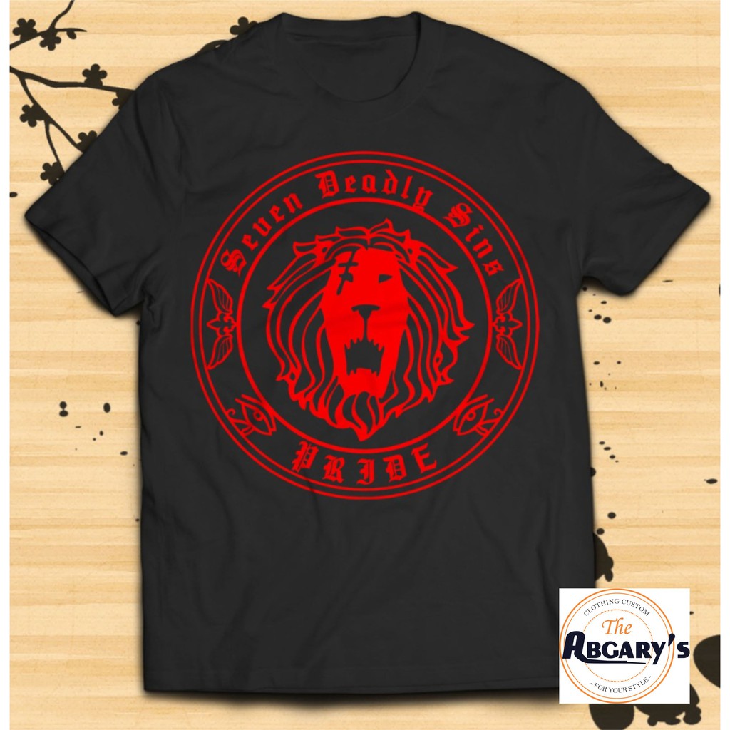 Kaos Anime 7 Deadly Sins Nanatsu No Taizai Sin Of Priden Shirt