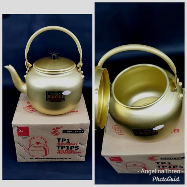 Teko emas / teko jadul / ceret alumunium uk 14cm