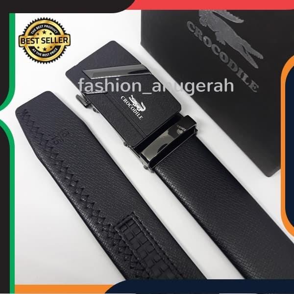 IKAT PINGGANG CROCODILE MODEL REL SABUK BELT PRIA KULIT ASLI LEATHER