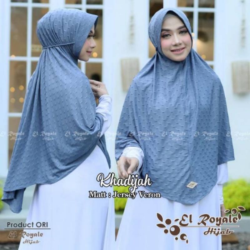 HIJAB JUMBO PREMIUM EL ROYALE KHODIJAH/ORIGINAL HIJAB JUMBO/KERUDUNG INSTAN/