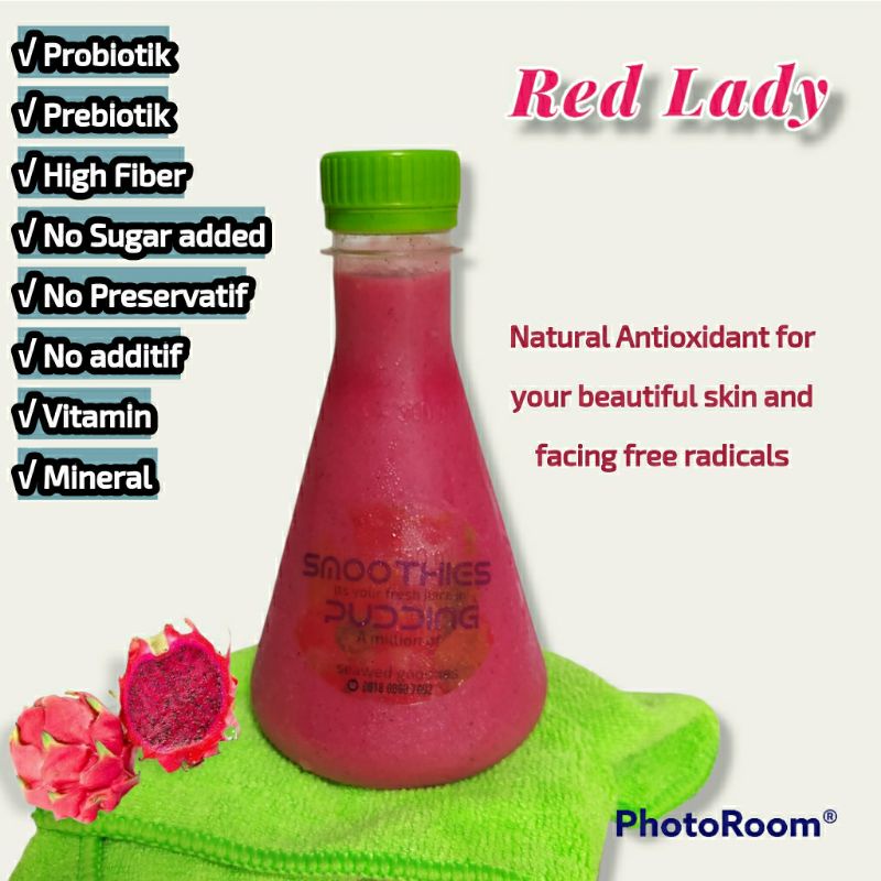 

ACBL Smoothies Puding Jus Fermentasi Buah Naga ( Red Lady )350 ml, Pengganti Nasi