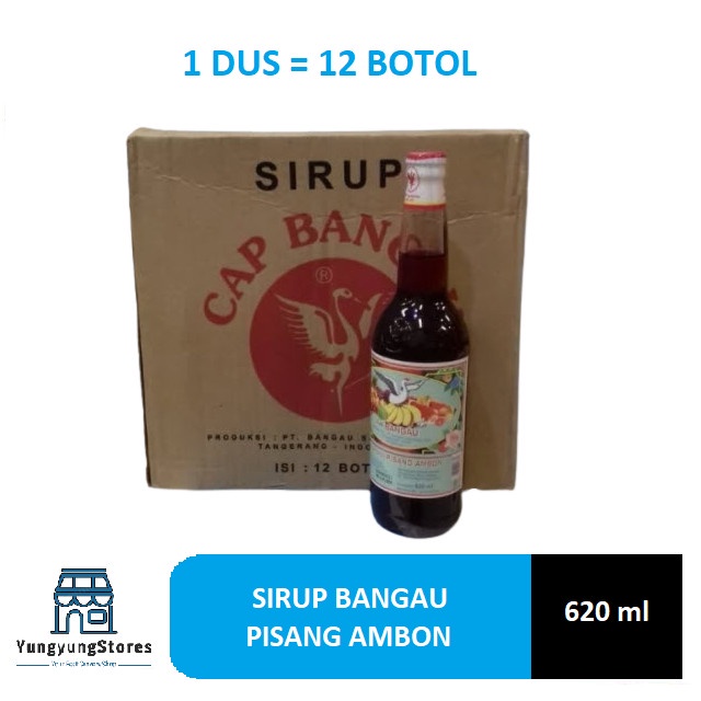 

Sirup Bango Botol 600 mL Per Dus Rasa Pisang Ambon Merah GOJEK GRAB