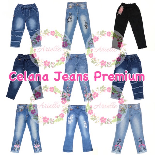 Celana Jeans Anak 3 11 12 th Perempuan Premium Satuan 