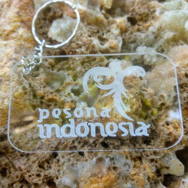 Keychain sovenir akrilik pesona indonesia
