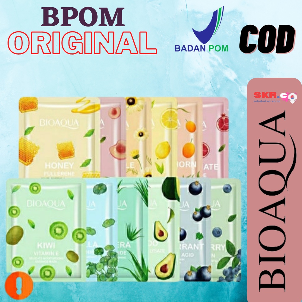(ORIGINAL BPOM) MASKER BIOAQUA,MASKER WAJAH BIOAQUA,MASKER WAJAH BPOM,SHEET MASK BIOAQUA,SHEET MASK 