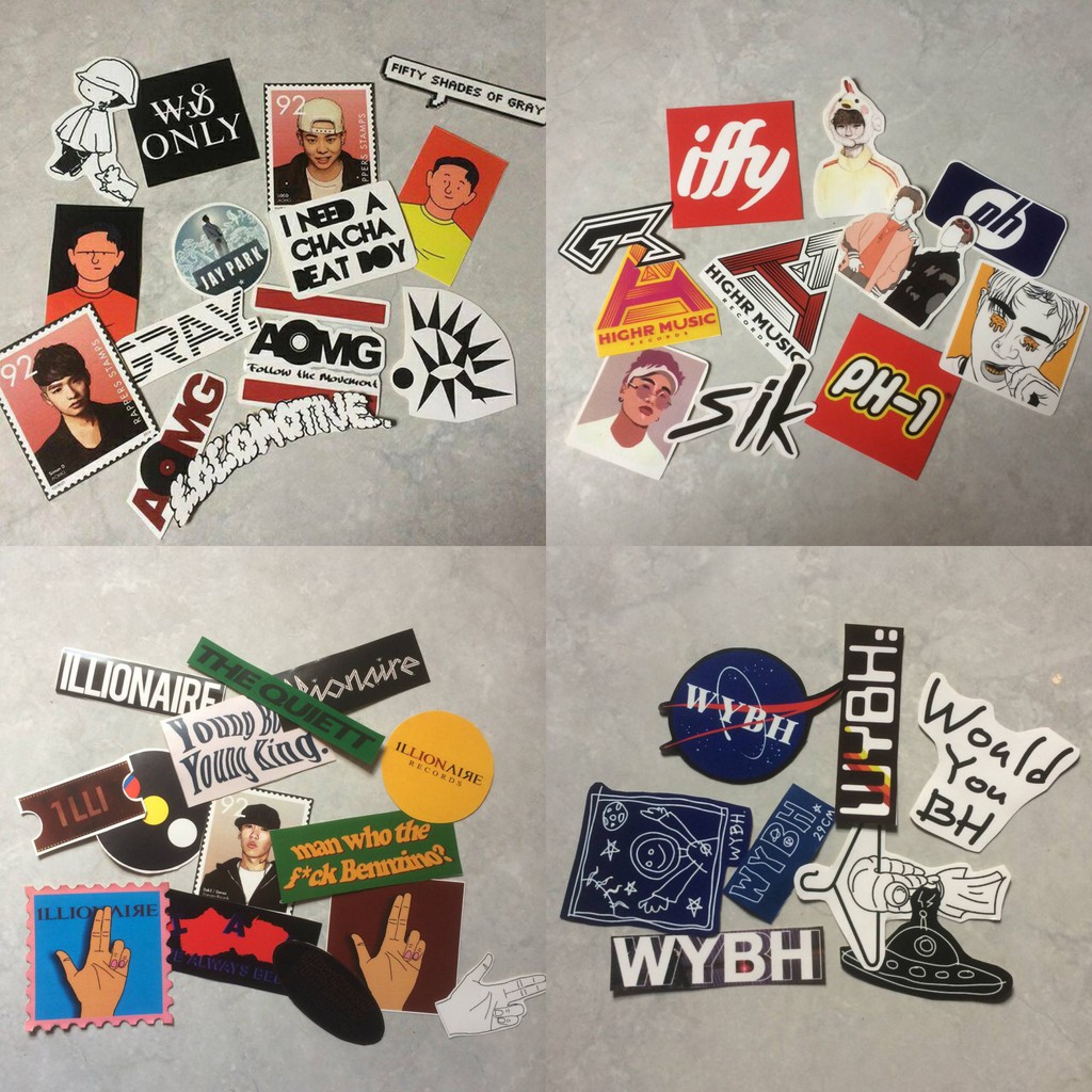 khhclans - Sticker set khhrnb k-hiphop k-rnb aomg h1ghr dpr