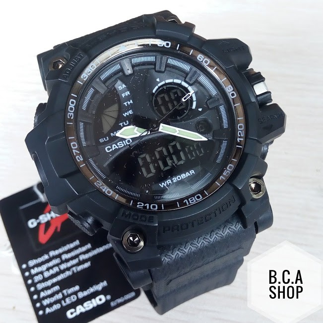 Jam Tangan Pria / Cowok G-Shock GShocK Gwg1100 Hitam KW termurah