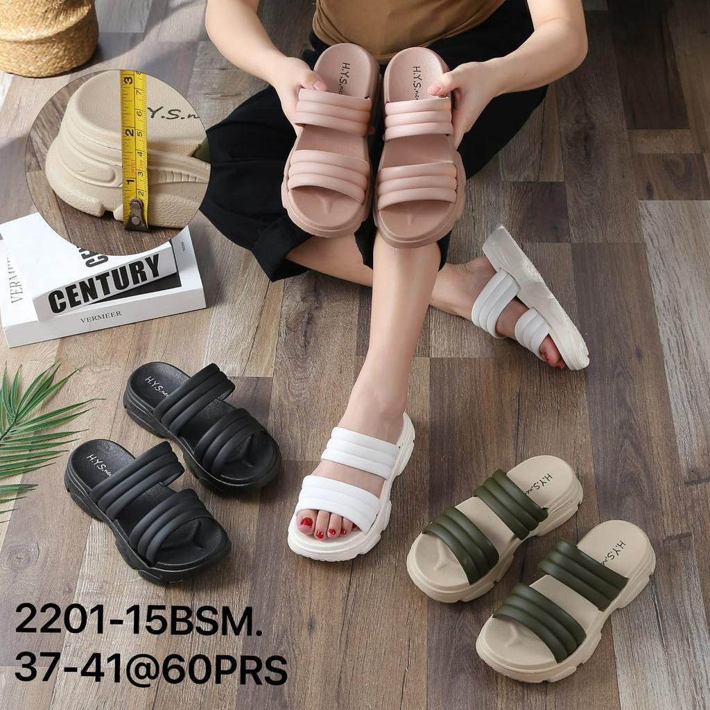 Sandal Wanita Terbaru/Sendal Wedges Jelly Import HYS 2201-15/Sendal Karet Korea Kekinian