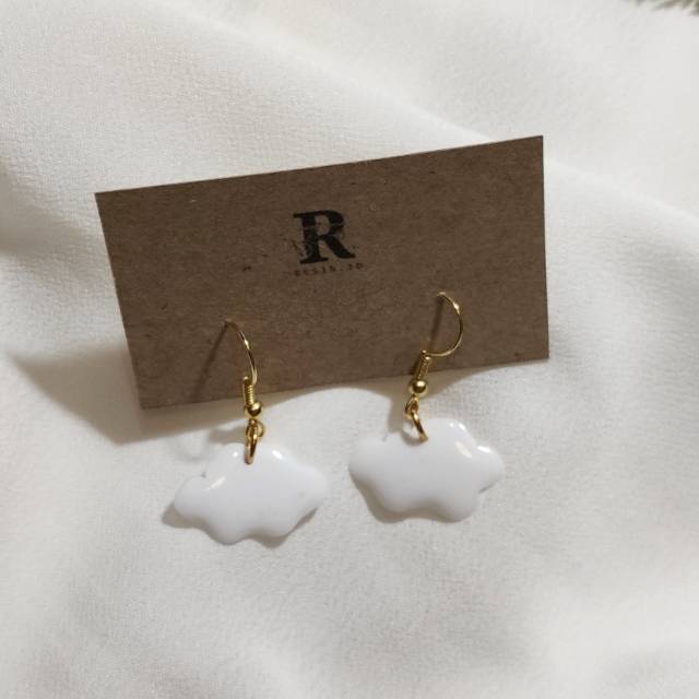 CLOUD EARRINGS 100 Stainless Steel anting anti  karat  awan 