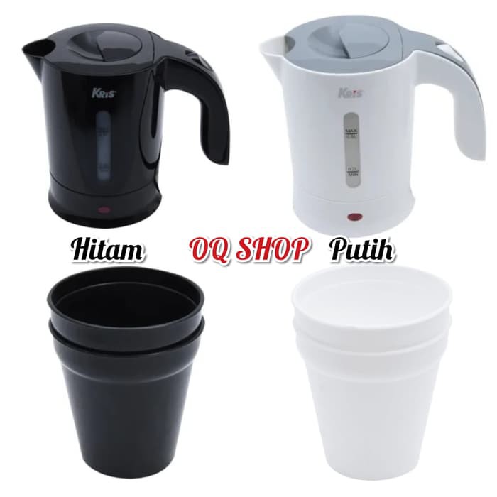 KRIS TRAVEL WATER KETTLE  KETEL PEMANAS AIR  TEKO LISTRIK 05LTRHOT430