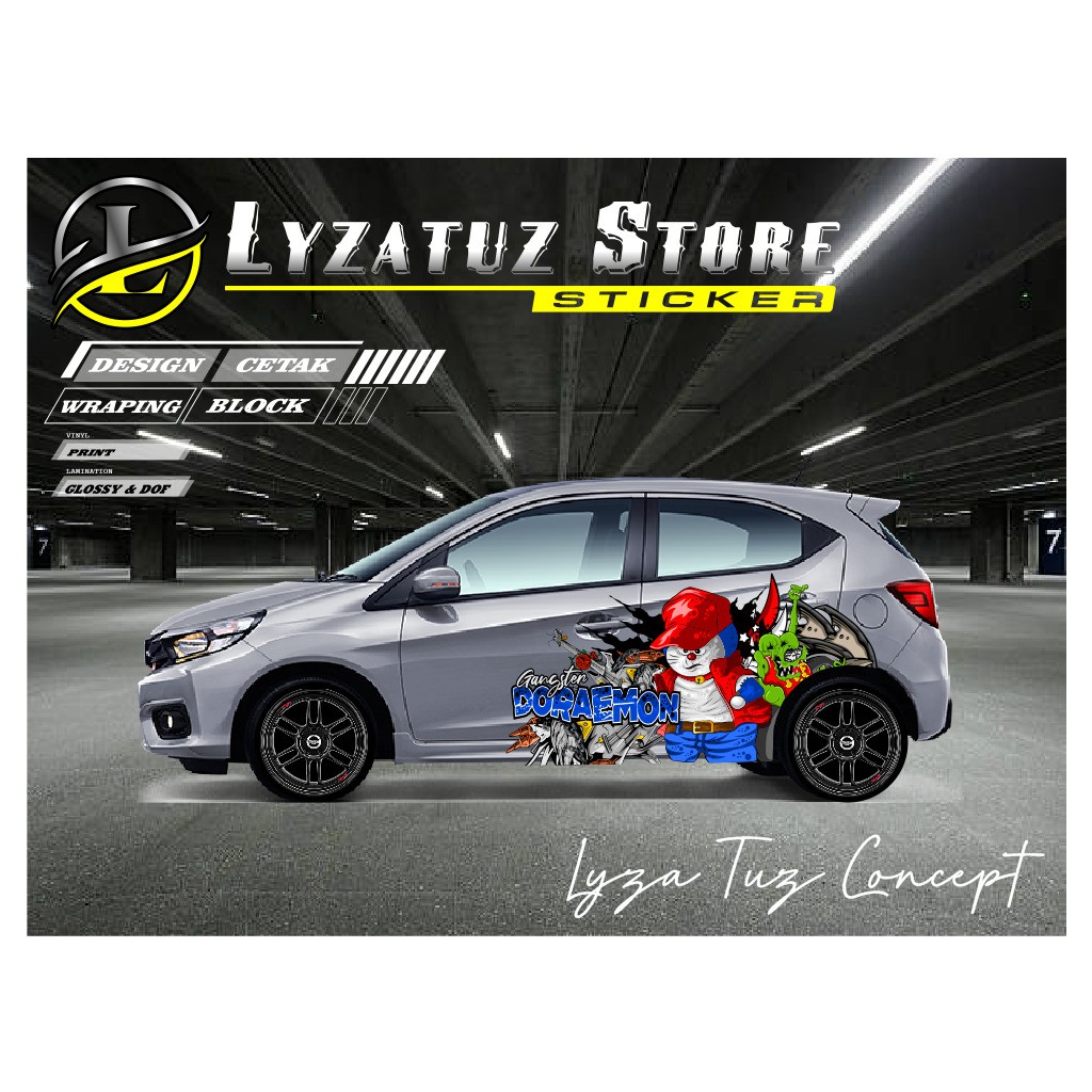 DECAL PRINT MOBIL CUSTOM DORAEMON ZOMBIE 3 SPEED HUNTERS REQUEST BRIO JAZZ AYLA AGYA MOBILIO AVANZA