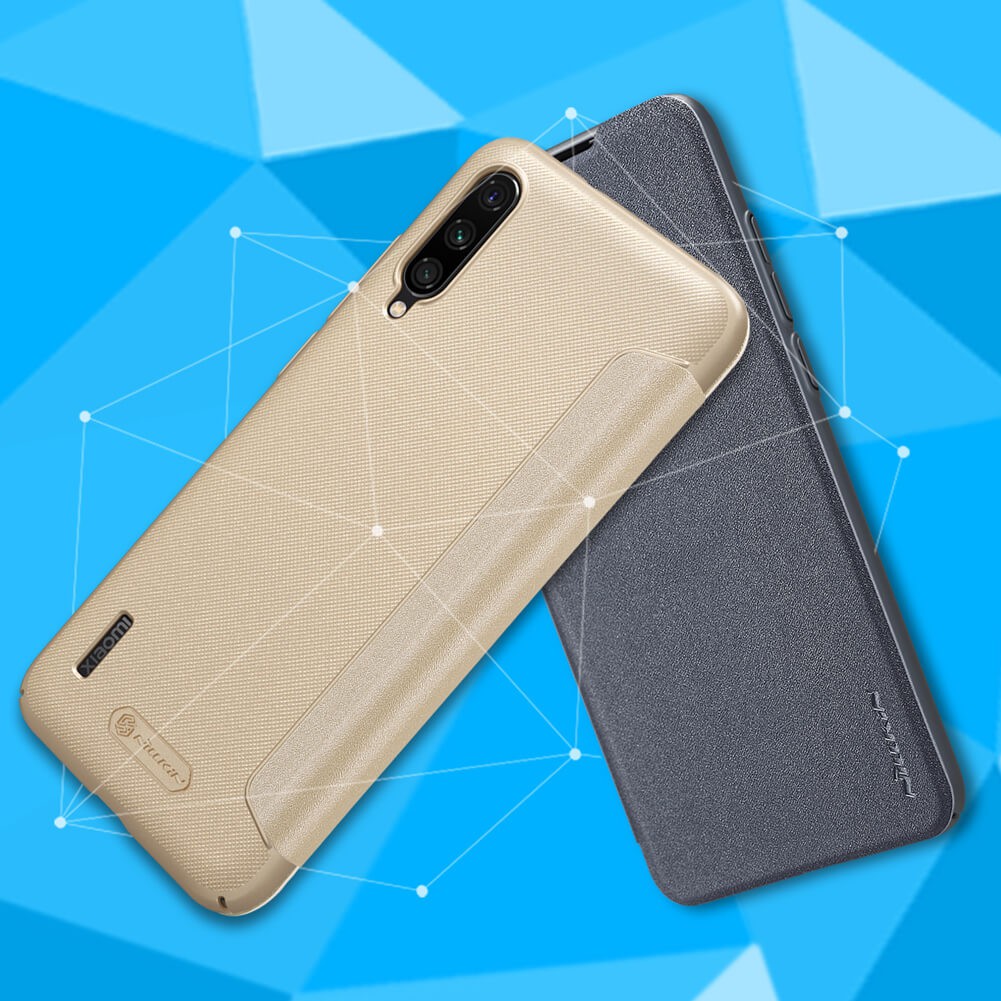 Case XIAOMI CC9e Mi A3 Leather Flip Cover NILLKIN Sparkle Hardcase