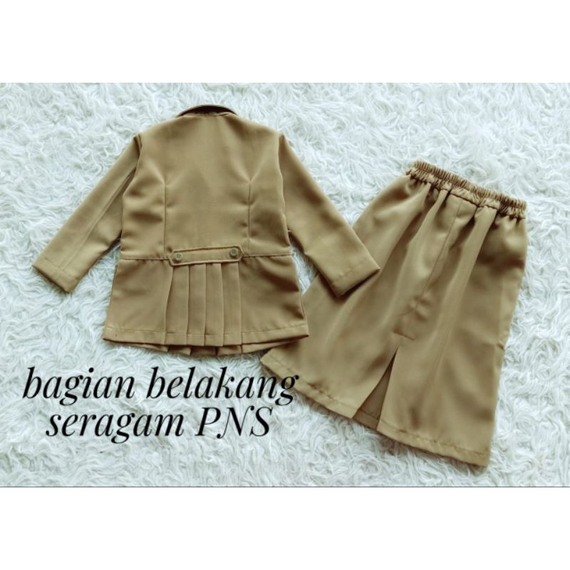 SERAGAM PNS ANAK DAN DEWASA /BAJU PNS ANAK/ STELAN PNS ANAK /SERAGAM PNS NEWBORN